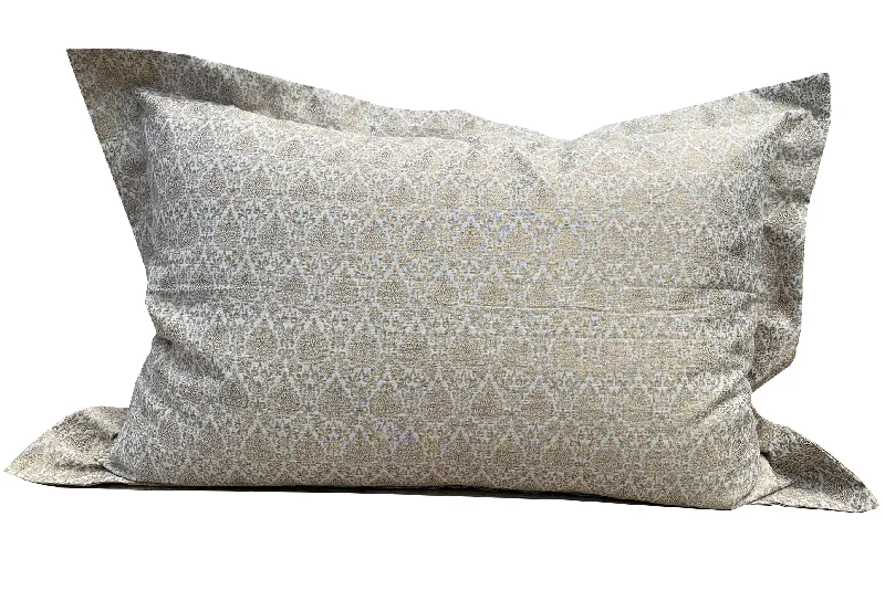 Cream Brocade Pillow Shams