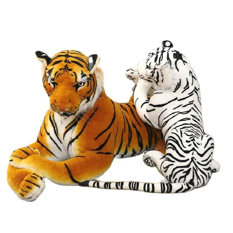 Ferocious Wild White Tiger Throw Pillow Plush Toy