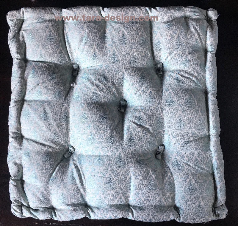 Light Blue Brocade floor sitting Cushion