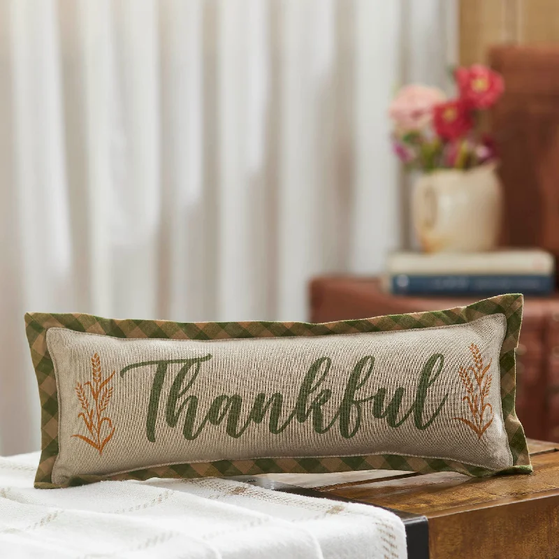 Harvest Blessings Thankful Pillow 5x15