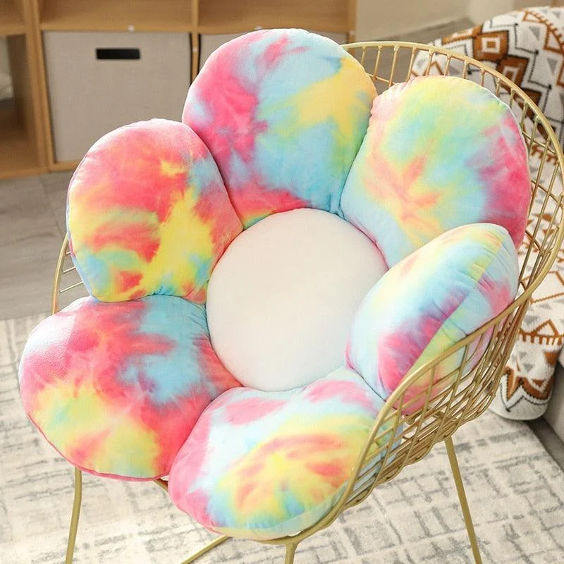 Kawaii Flower Cartoon Chair Throw Pillows