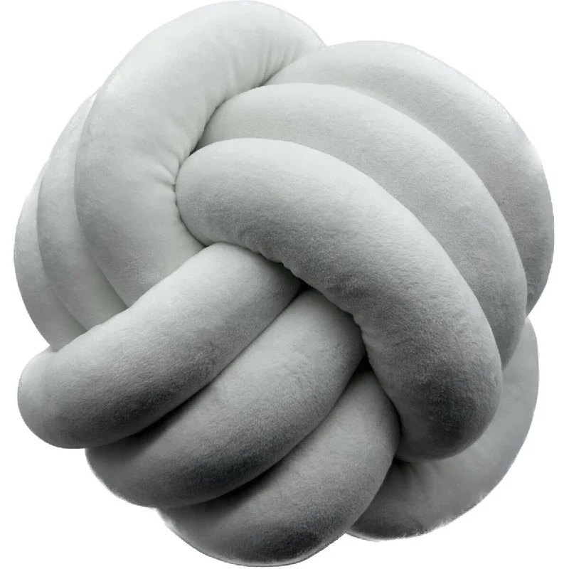 LCM Home Fashions Soft Home Decorative Plush Knott Pillow Ball Pillow Cushions - N/A