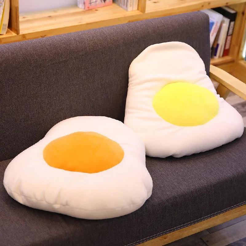 Lifelike Egg Yolk Throw Pillows