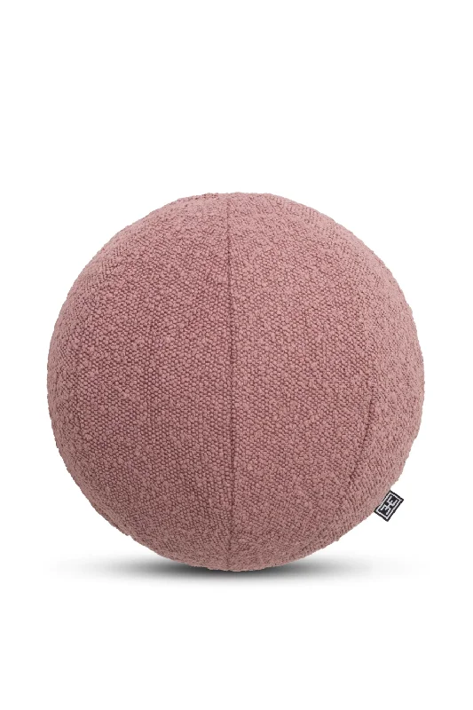 Pink Bouclé Sphere Cushion | Eichholtz Palla