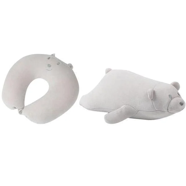 Reversible Polar Bear U-Neck Travel Pillow