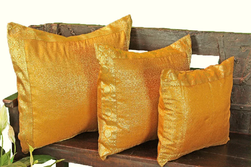 Yellow Gold Raj Style Pillow Cover