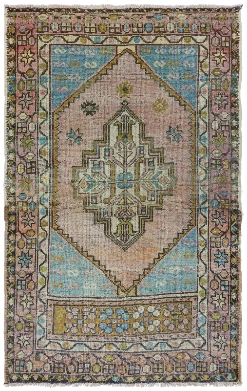 Vintage Anatolian Handwoven Tribal Rug, J75152