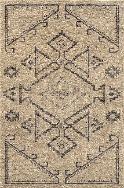 Cassia Easy-Jute Washable Geometric Rug | Natural