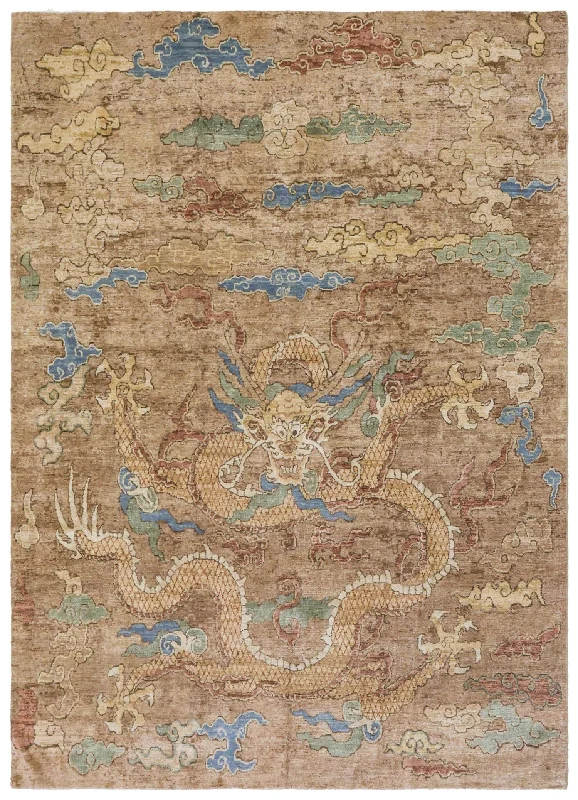 Cloud Dragon Handwoven Contemporary Rug, J75789