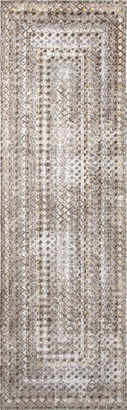 Emmy Washable Geometric Rug | Beige