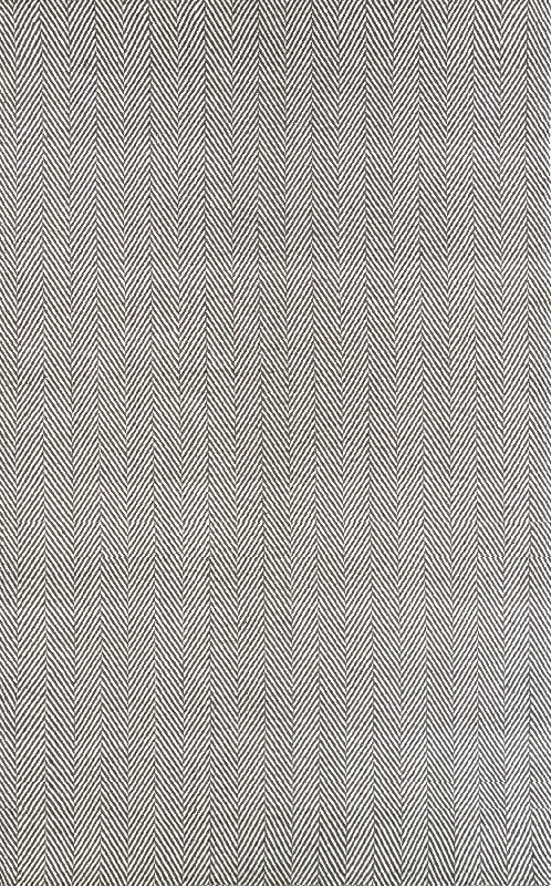 Herringbone Cotton Flatwoven Rug | Grey