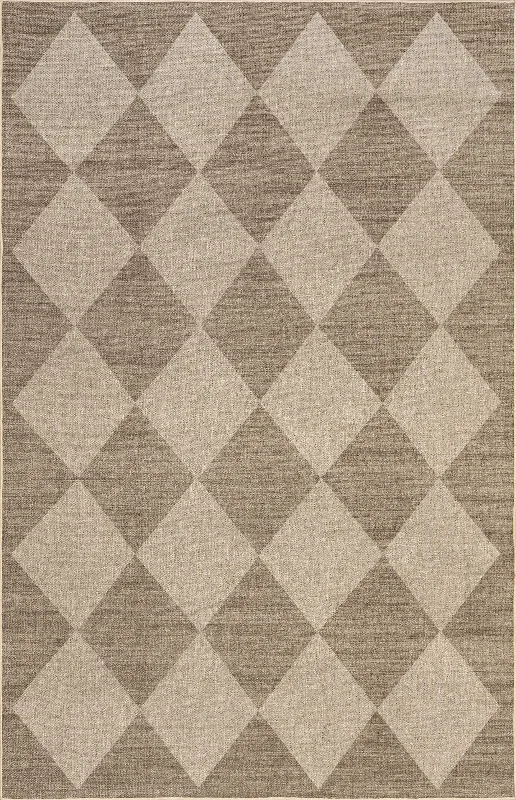 Kamilah Easy-Jute Washable Checkered Rug | Natural