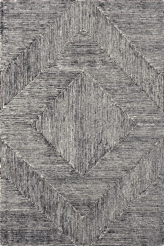 Kayra Wool Modern Rug | Charcoal