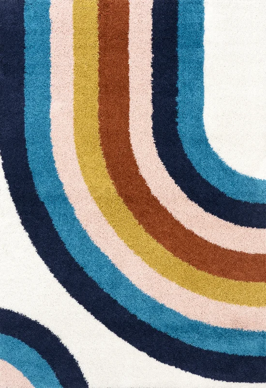 Lala Shag Rainbow Rug | Blue