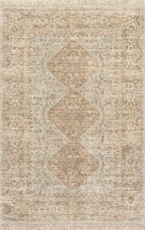 Laurie Casual Tasseled Rug | Khaki