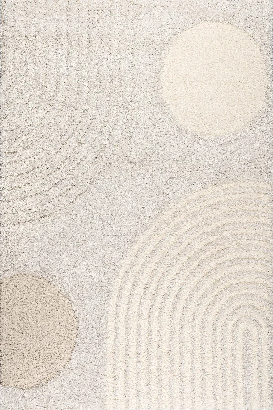 Maren Hazy Swirls Rug | Beige