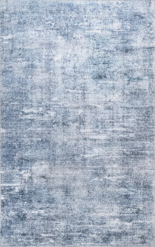 Peggy Washable Abstract Rug | Blue