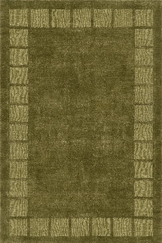 Petra High-Low Wool-Blend Rug | Verdant Green