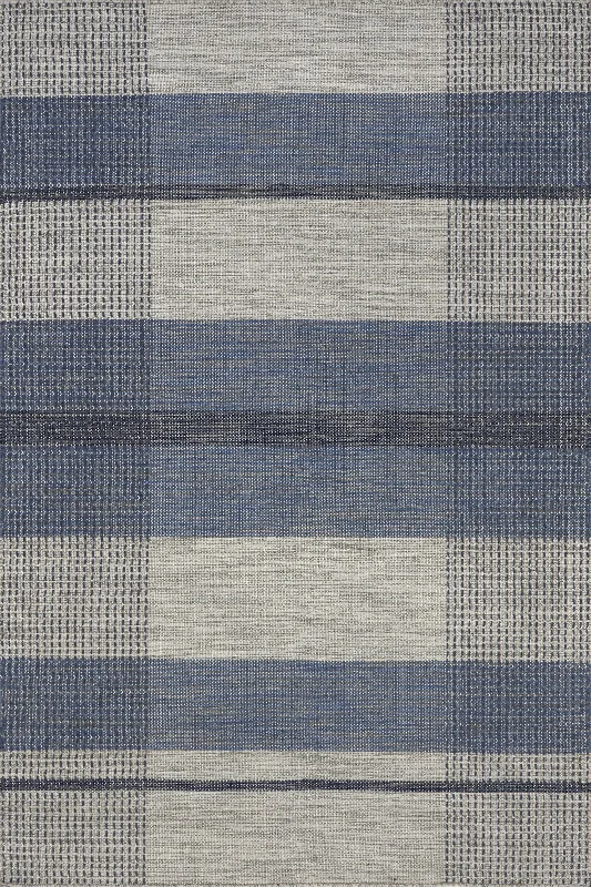 Portland Plaid Wool Rug | Blue