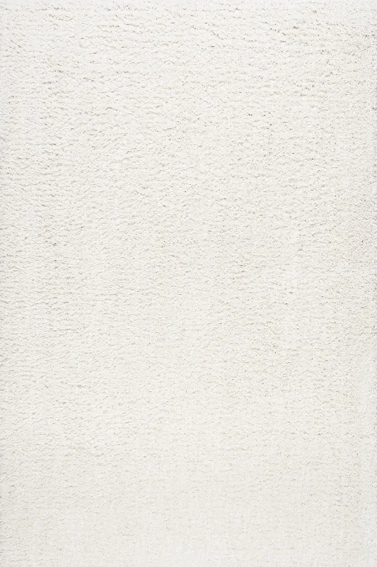 Sade Solid Shag Rug | Ivory