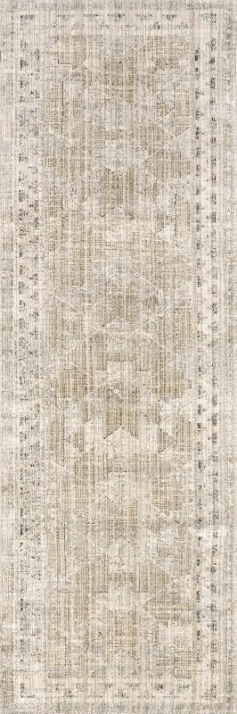 Shia Bordered Washable Indoor/Outdoor Rug | Beige