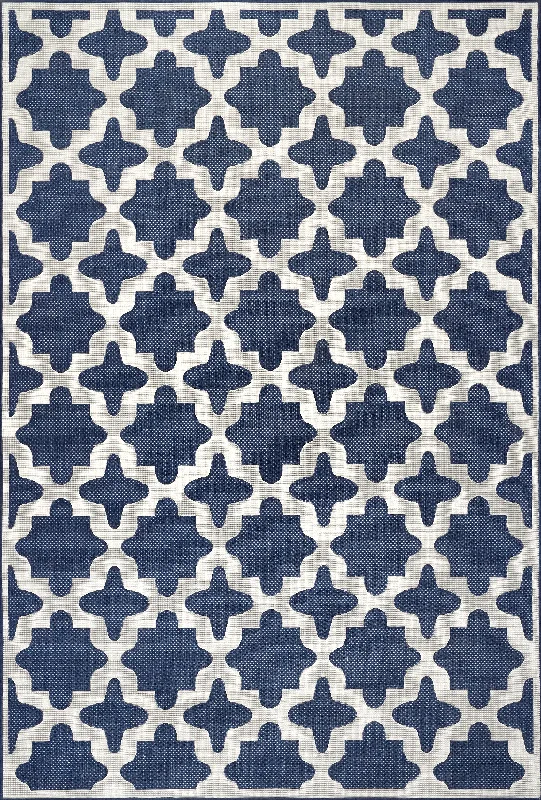 Starry Trellis Indoor/Outdoor Rug | Navy