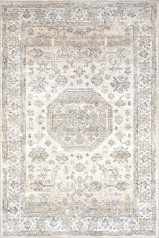 Timeless Charm Spill Proof Washable Rug | Beige