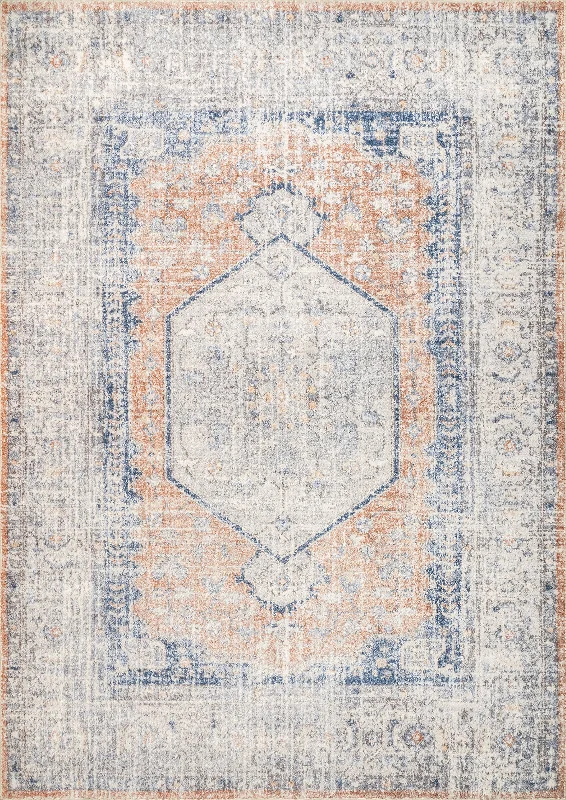 Vintage Medallion Washable Rug | Peach