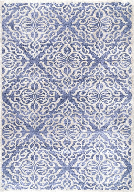 Wrought Iron Trellis Rug | Blue