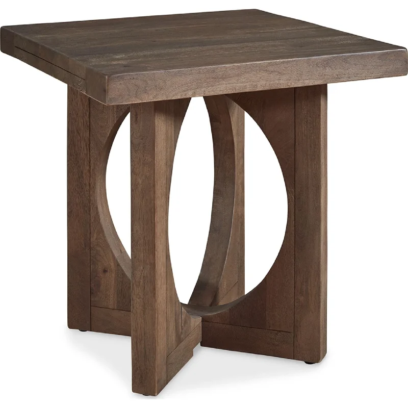 Abbianna End Table - Medium Brown