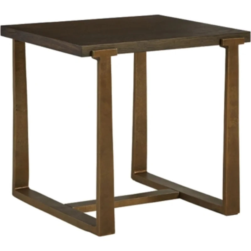 Balintmore End Table - Brown/Gold Finish