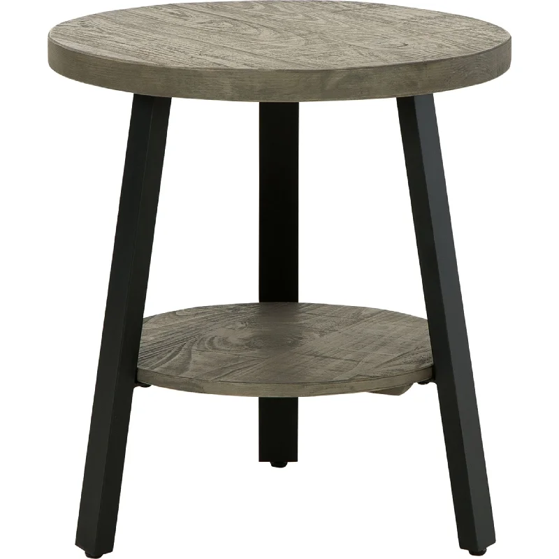 Brennegan End Table - Gray/Black