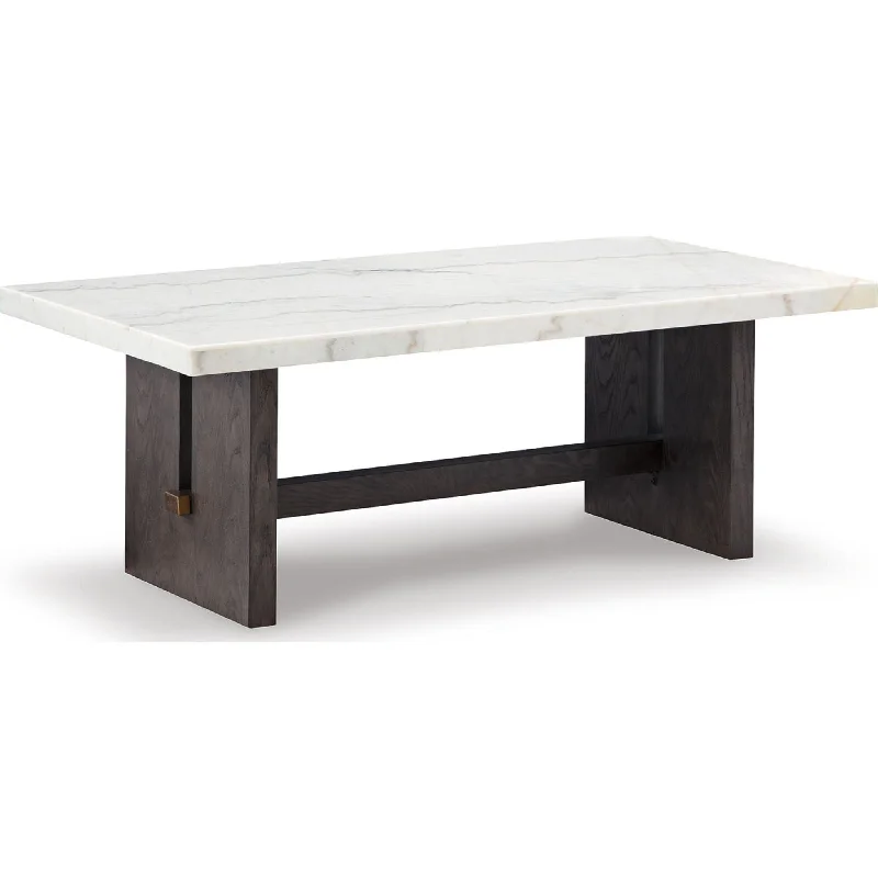 Burkhaus Coffee Table - White/Dark Brown