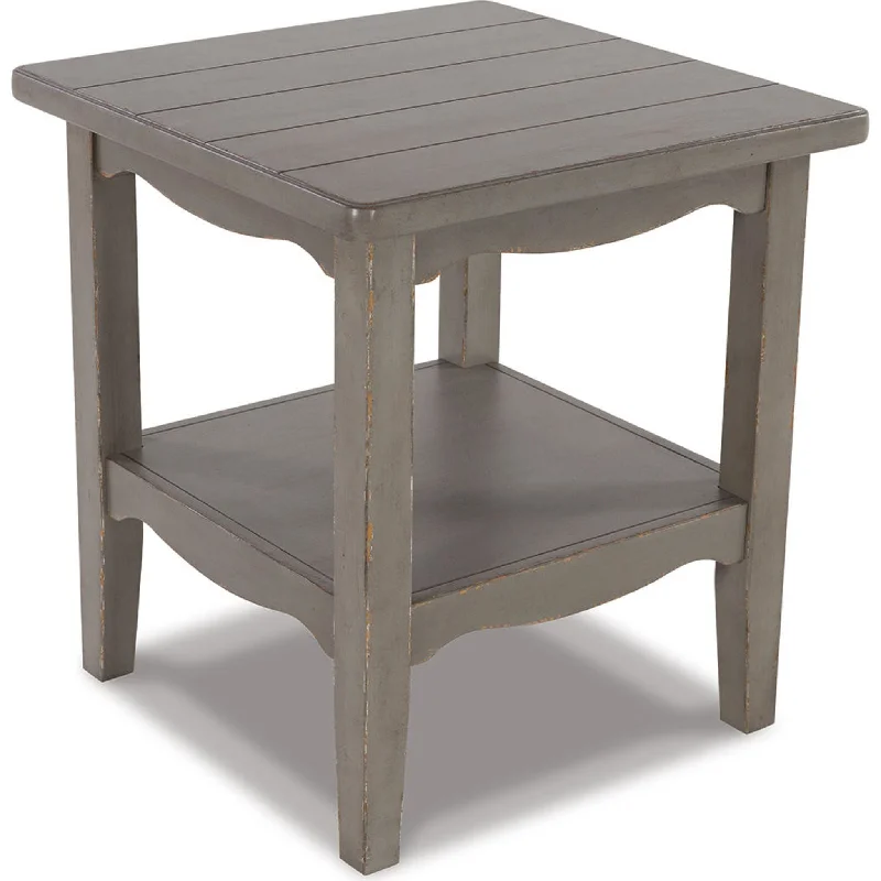 Charina End Table - Antique Gray