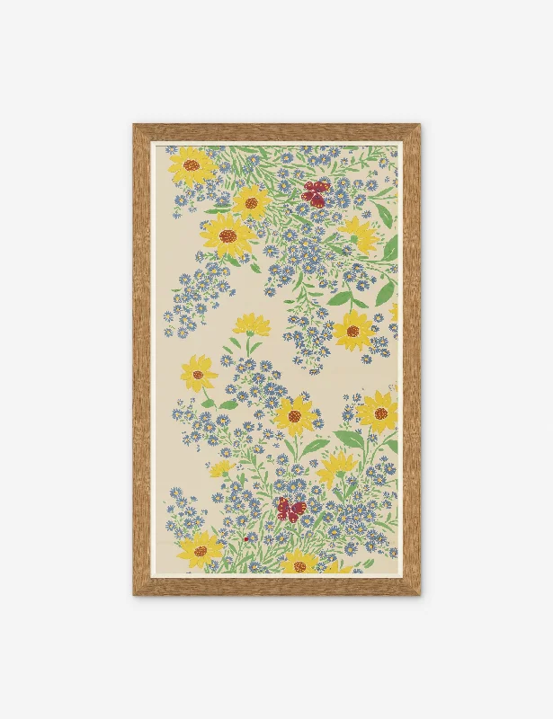 Fleurs Vertes Jaunes Print by Paule Marrot