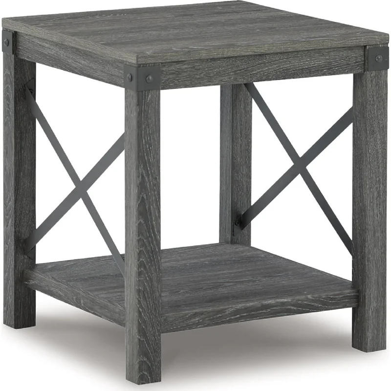 Freedan End Table - Grayish Brown