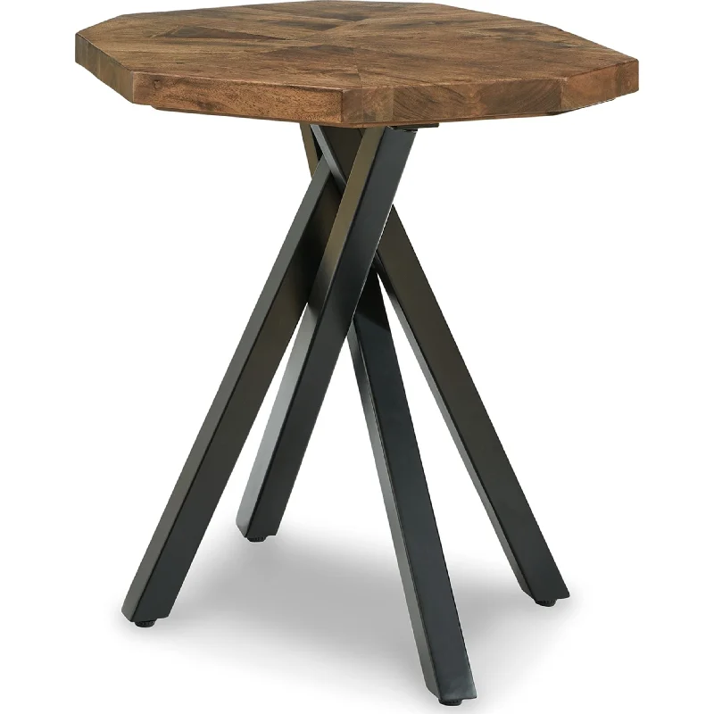 Haileeton End Table - Brown/Black