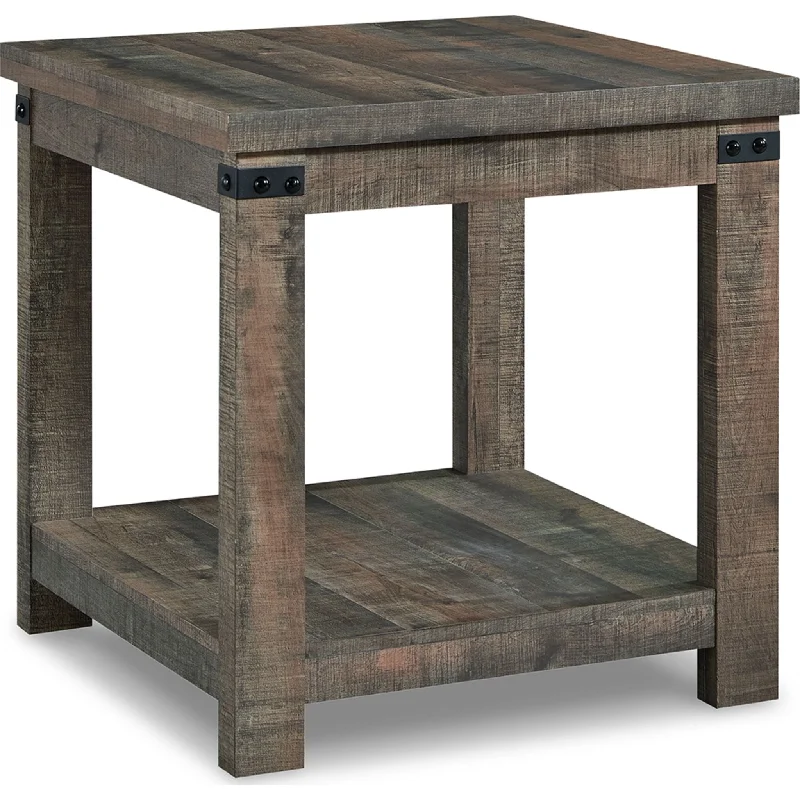 Hollum End Table - Rustic Brown