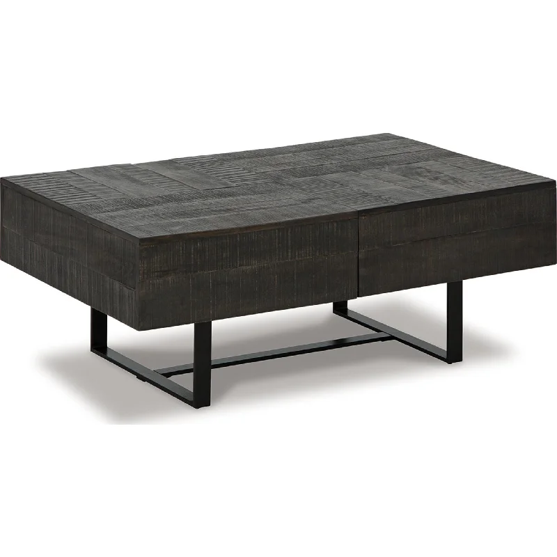 Kevmart Coffee Table - Grayish Brown/Black