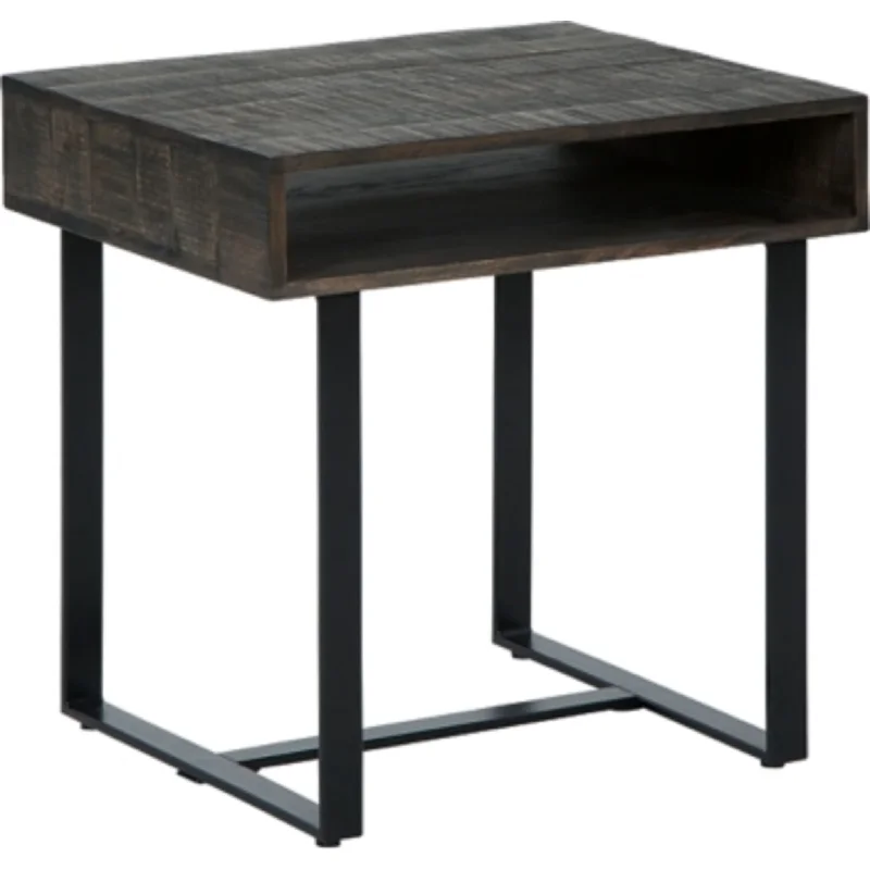 Kevmart End Table - Grayish Brown/Black