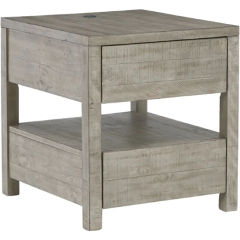 Krystanza End Table - Weathered Gray