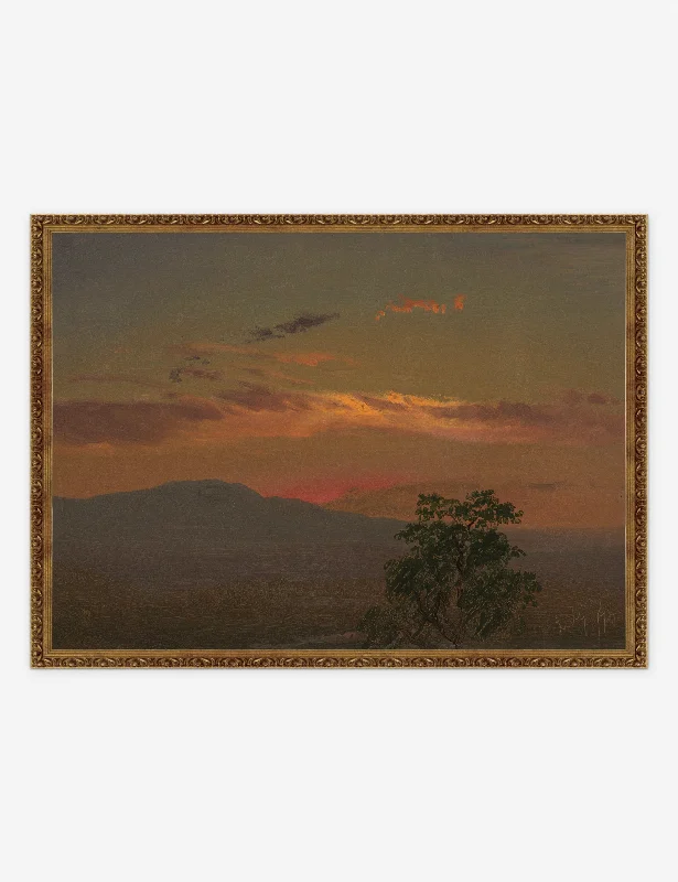 Landscape at Sunset, Hudson NY Print