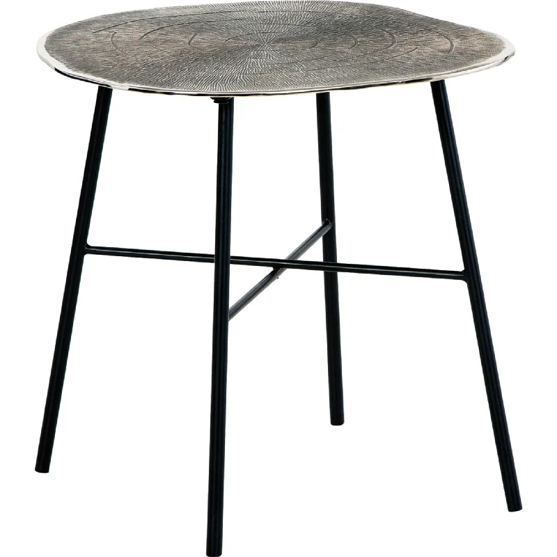 Laverford End Table - Chrome/Black