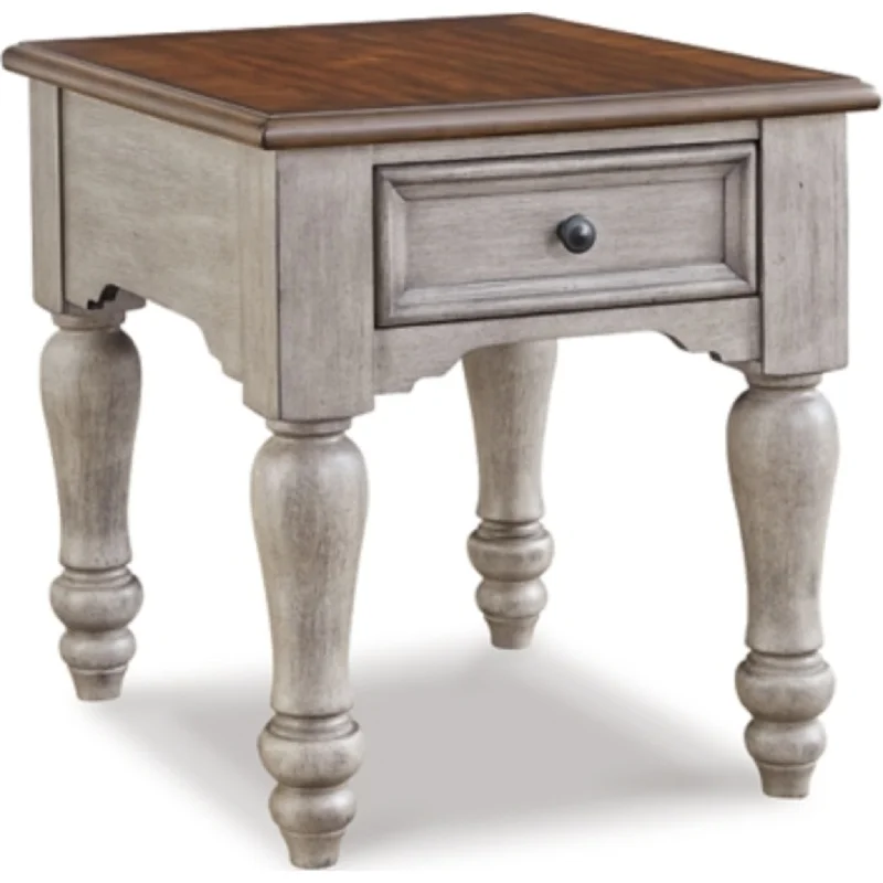 Lodenbay End Table - Antique Gray/Brown