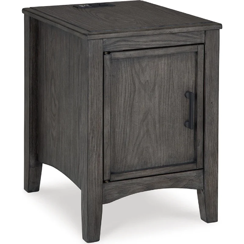 Montillan Chair Side End Table - Grayish Brown