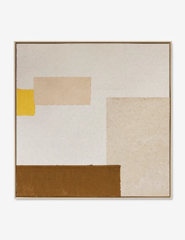 Patchwork Copper + Yellow Wall Art by Visual Contrast