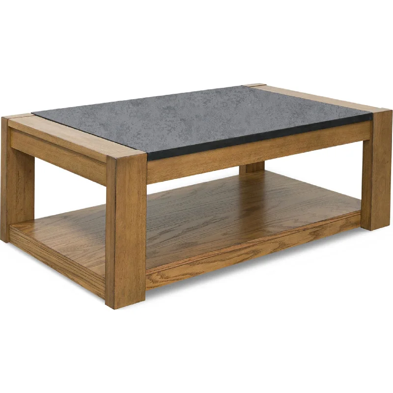 Quentina Coffee Table - Light Brown/Black