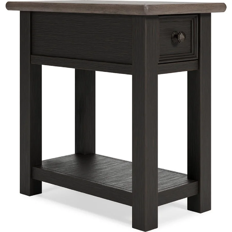 Tyler Creek Chair Side End Table - Grayish Brown/Black