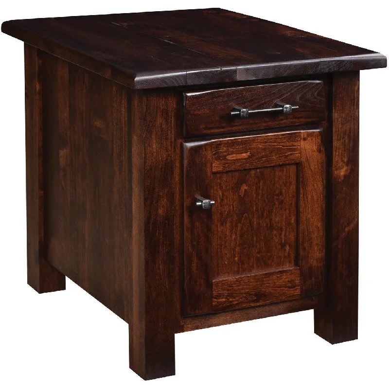 QW Amish Barn Floor Enclosed End Table