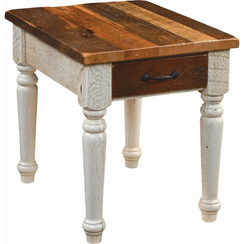 QW Amish Belmont Reclaimed Barnwood End Table